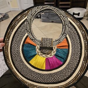 Colorful Woven Handbag